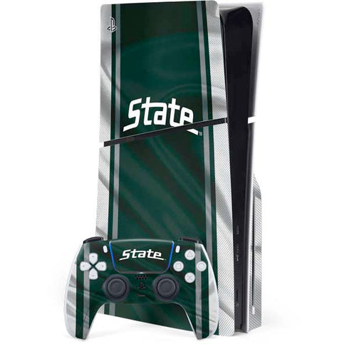 Michigan State University Jersey Grey PlayStation PS5 Skins